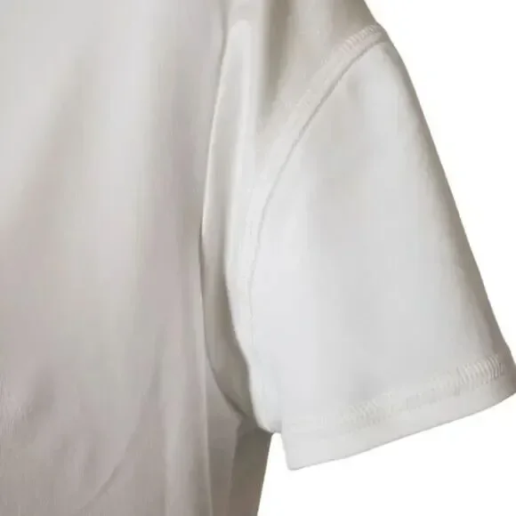 Sofibella White Short-Sleeved Half Zip Collarless Golf Shirt~$74 - Picture 5 of 11